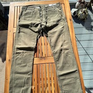 Rogue Territory Officer Trousers - Olive Selvedge